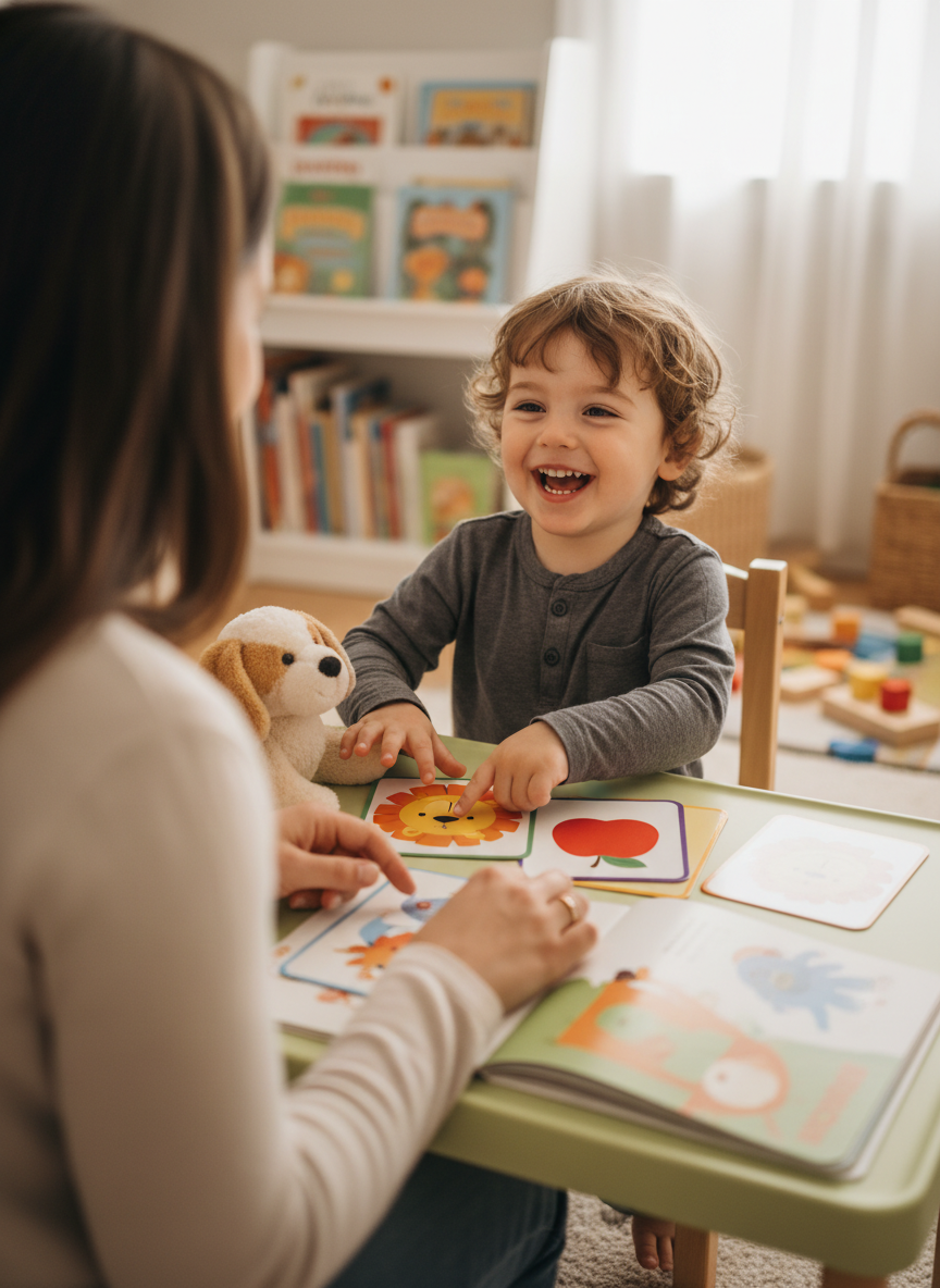 A play-based speech therapy session at Speech Buzz in Baulkham Hills